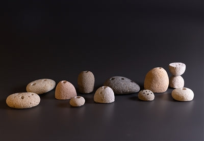 Candleholder Rock Natural 3.75"x3.25"x3" - Natural