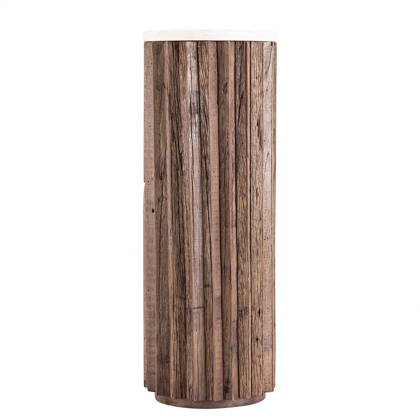 Natural Wood Pedestal Table H 42” - Natural