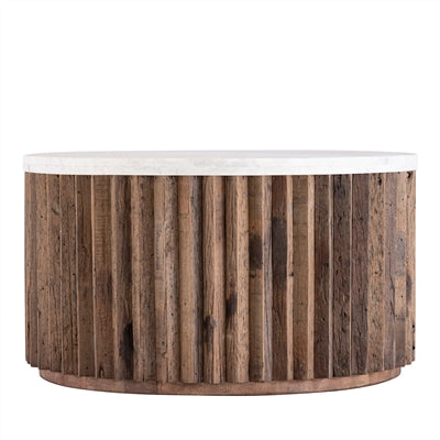 Natural Wood Coffee Table Dia 31” - Natural
