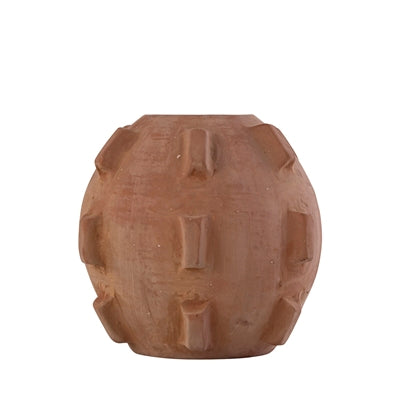 Terracotta Vase Dia 6.5" x 6" H - Natural
