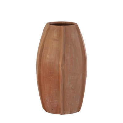 Terracotta Vase Dia 8.5" x 12.5" H - Natural