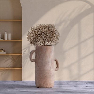 Terracotta Vase Dia 8.5" x 12" H - Natural