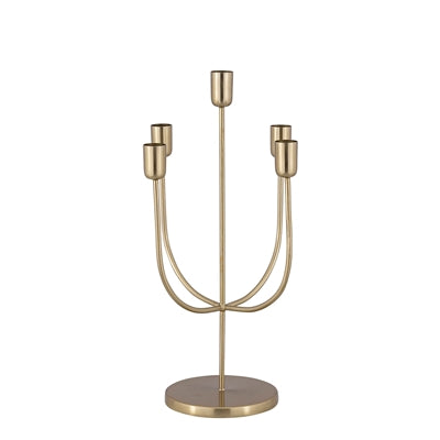 Gold Iron Candle Holder