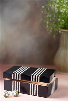 Medium Black Resin Box - Black