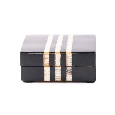 Small Black Resin Box - Black