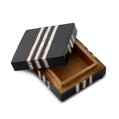 Small Black Resin Box - Black