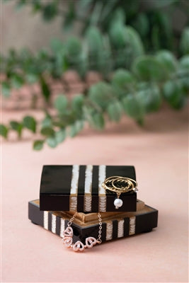 Small Black Resin Box - Black
