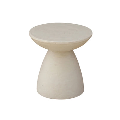 Round Side Table 14.5”Dia - White