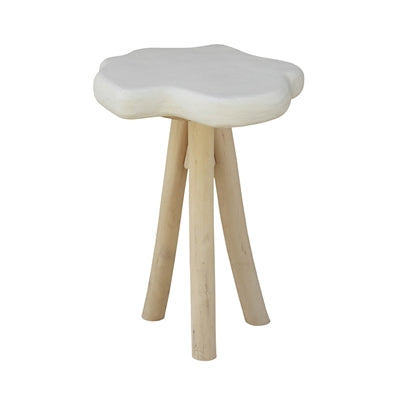 Organic 3-Leg Side Table 17.75”Dia -ST - White