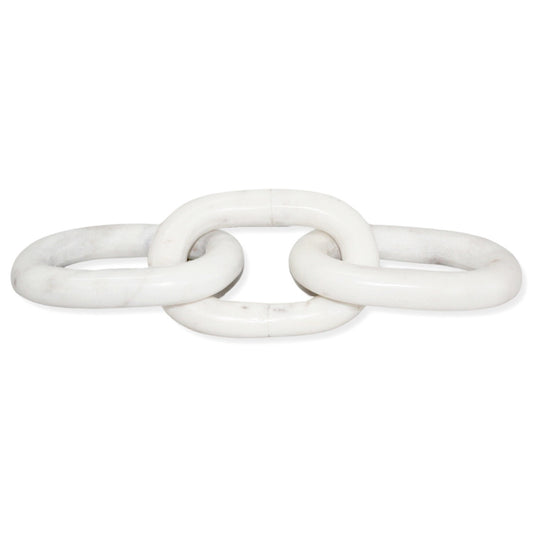 White Marble 3 Links Chain - White