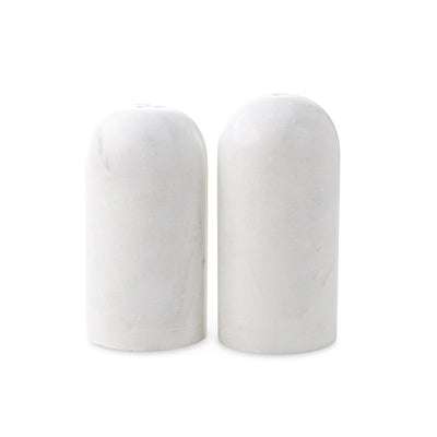 White Marble Salt & Pepper Shakers - White