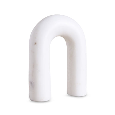Sm. White Marble Arch Figurine - White