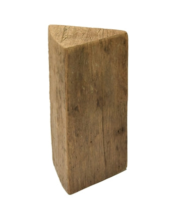 Tall Triangle Side Table Natural Wood H 24.5" & L 12.5" - Natural