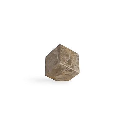 Butterscotch Marble Cube Object Sm. - Grey