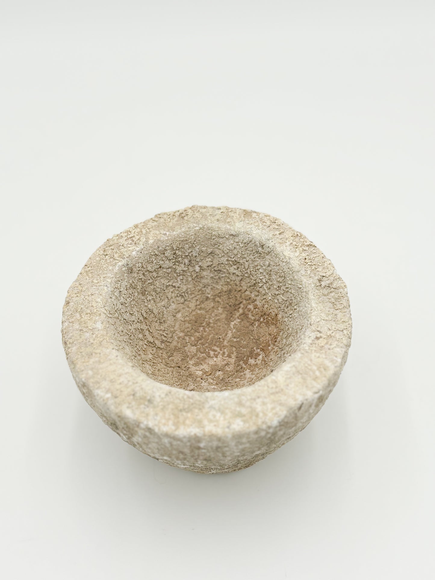 Carved Stone Bowl Beige