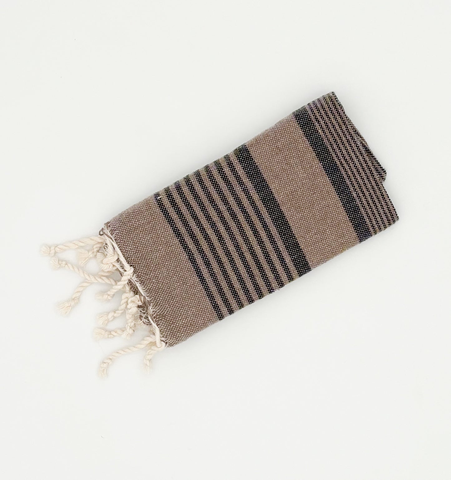 Turkish Hand Towel - Brown/Black