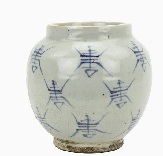 Jingdezhen Hand-Painted Storage Jar with Charaters