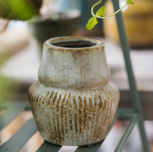 Light Blue Underglazed Ceramic Vase - Small