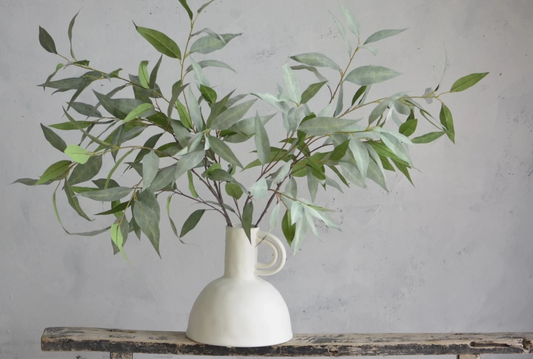 41"Quality Artificial Frosty Grey Green Eucalyptus Branch