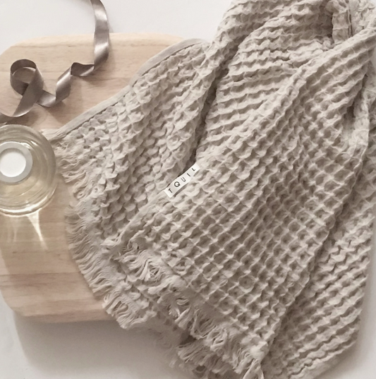 Waffle Soft 100% Cotton Hand Towel - Sand