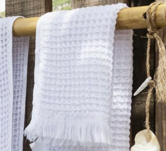 Waffle Soft 100% Cotton Hand Towel - White