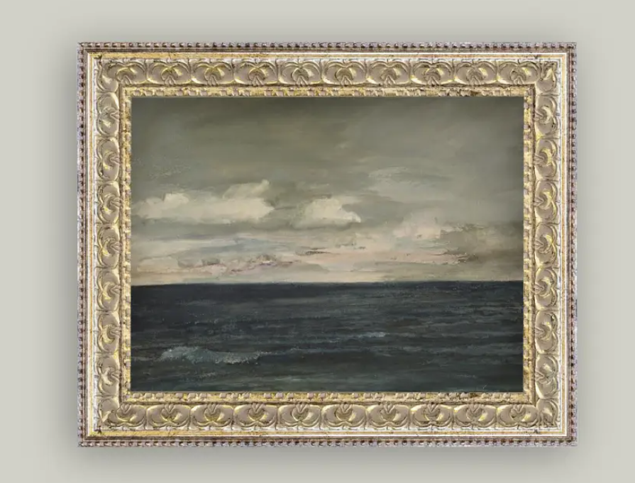 Ocean View Framed Antique Art