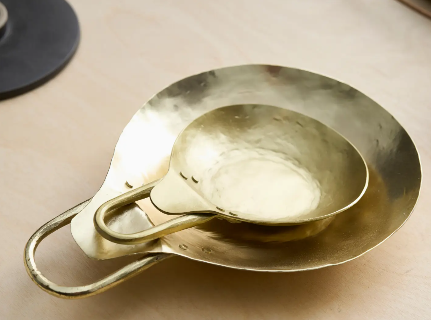 Forge Brass Spoon Rest - Set Of 2