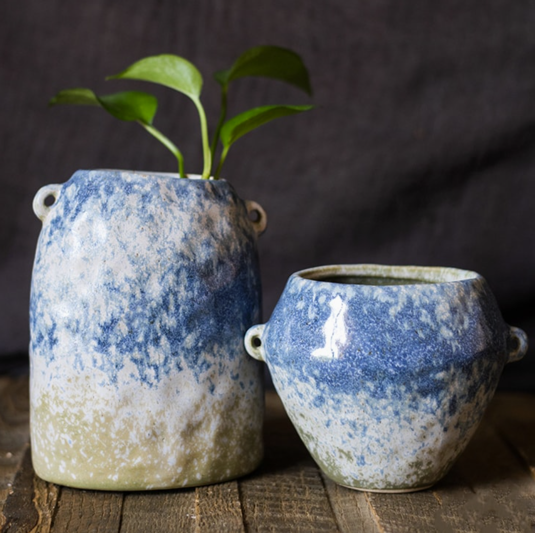 Kiln Glazed Blue Vase