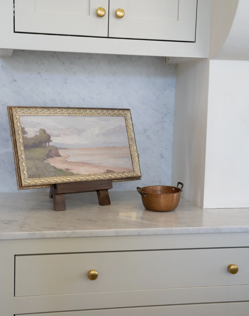 Beach Near Etretat Framed Antique Art 20X11