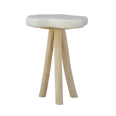 Organic 3-Leg Side Table 17.75”Dia -ST - White