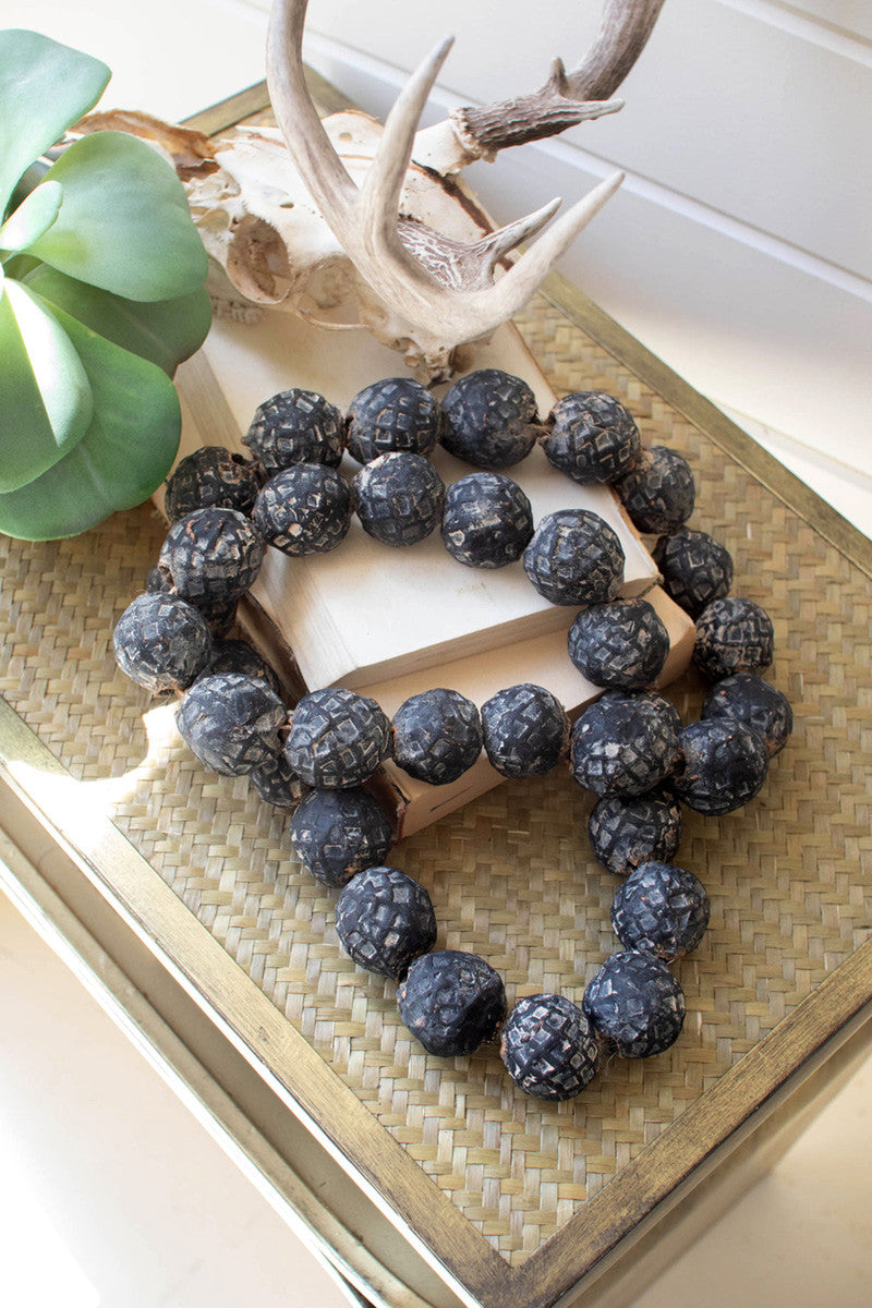Black Clay Tabletop Beads