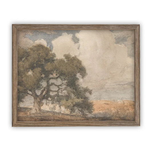 Vintage Framed Canvas Art #LAN-201