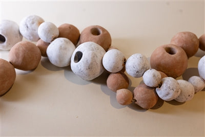 Beads Taper Holder White Wash 43"x3.5"x3" - White Wash