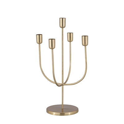 Gold Iron Candle Holder