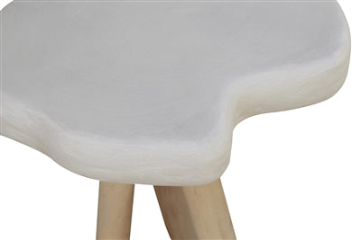 Organic 3-Leg Side Table 17.75”Dia -ST - White