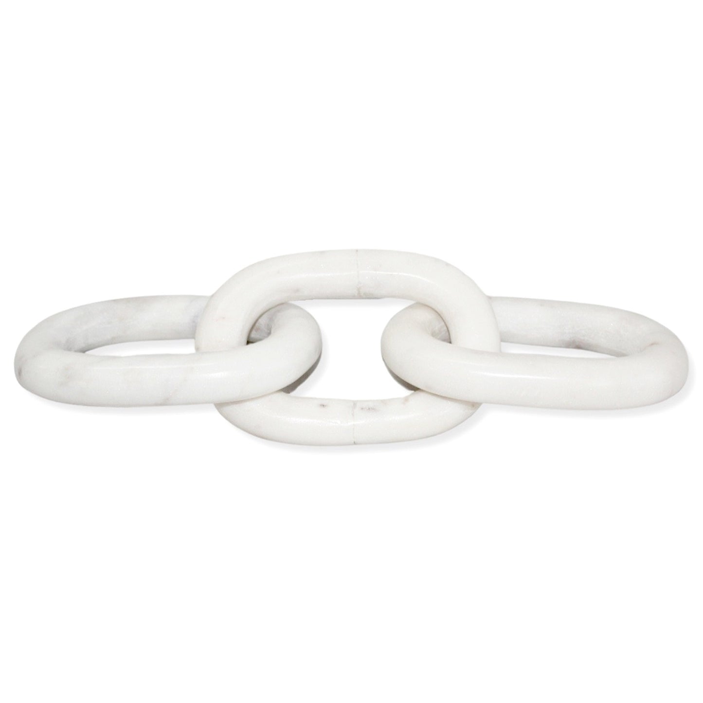 White Marble 3 Links Chain - White