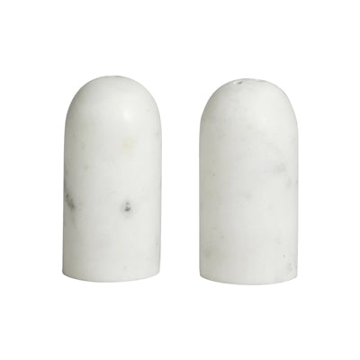 White Marble Salt & Pepper Shakers - White
