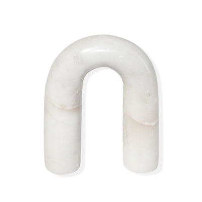 Sm. White Marble Arch Figurine - White