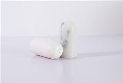 White Marble Salt & Pepper Shakers - White