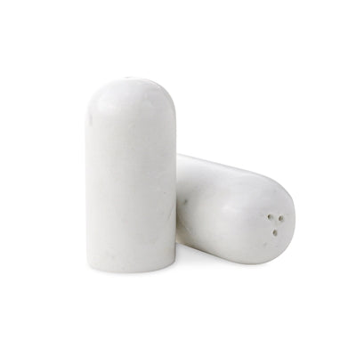 White Marble Salt & Pepper Shakers - White
