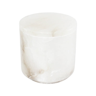 Sm. Alabaster Canister - White