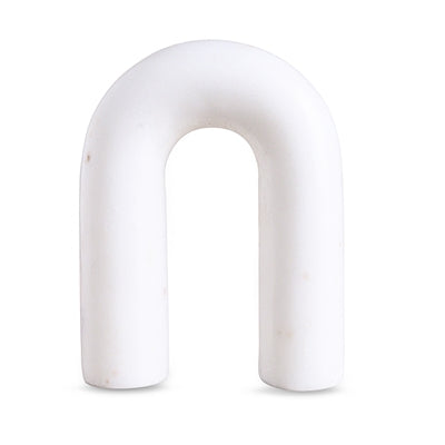 Sm. White Marble Arch Figurine - White