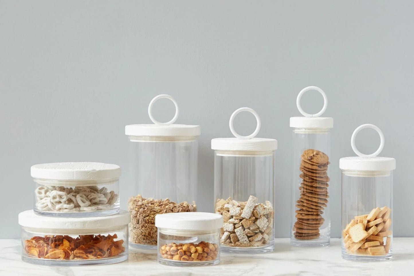 Bianca Iron Top Canister, Tall