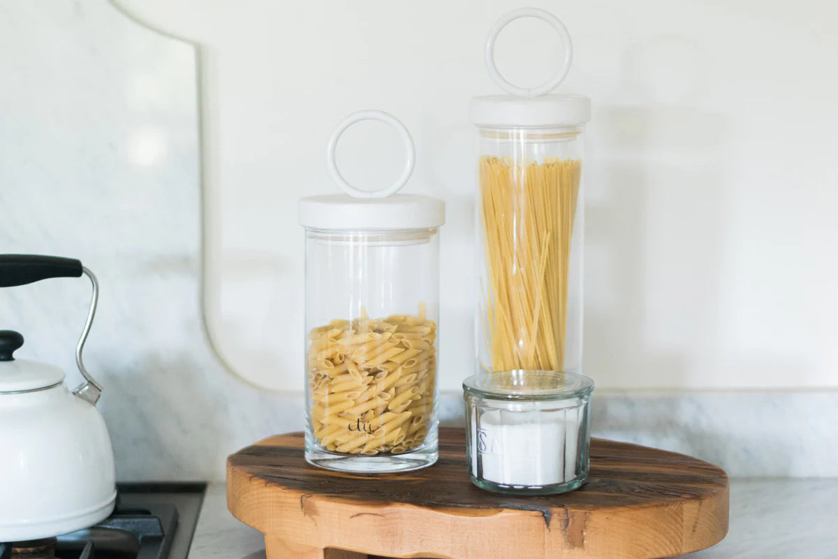 Bianca Iron Top Canister, Tall