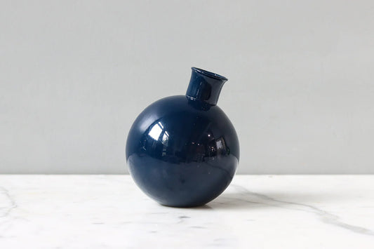 Opaque Navy Sphere Bud Vase