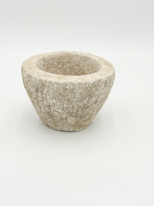 Carved Stone Bowl Beige