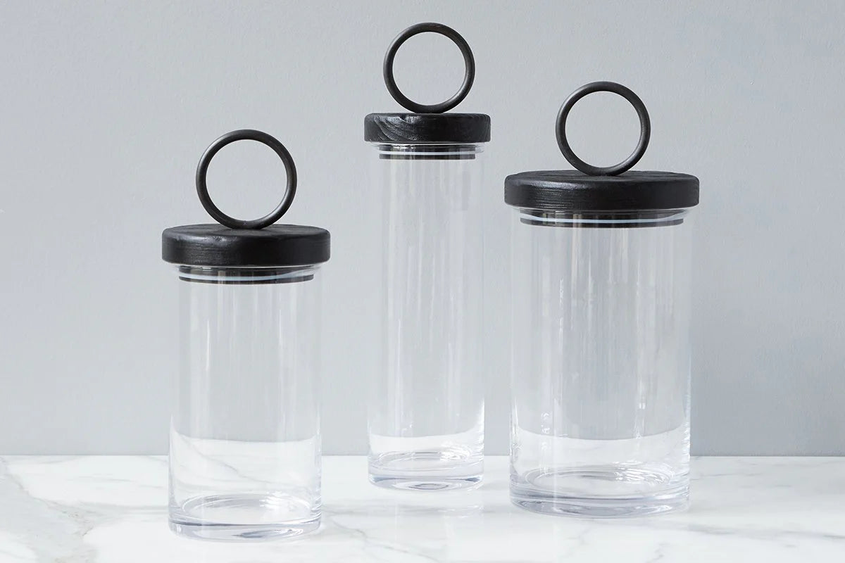 Barcelona Iron Top Canister, Medium