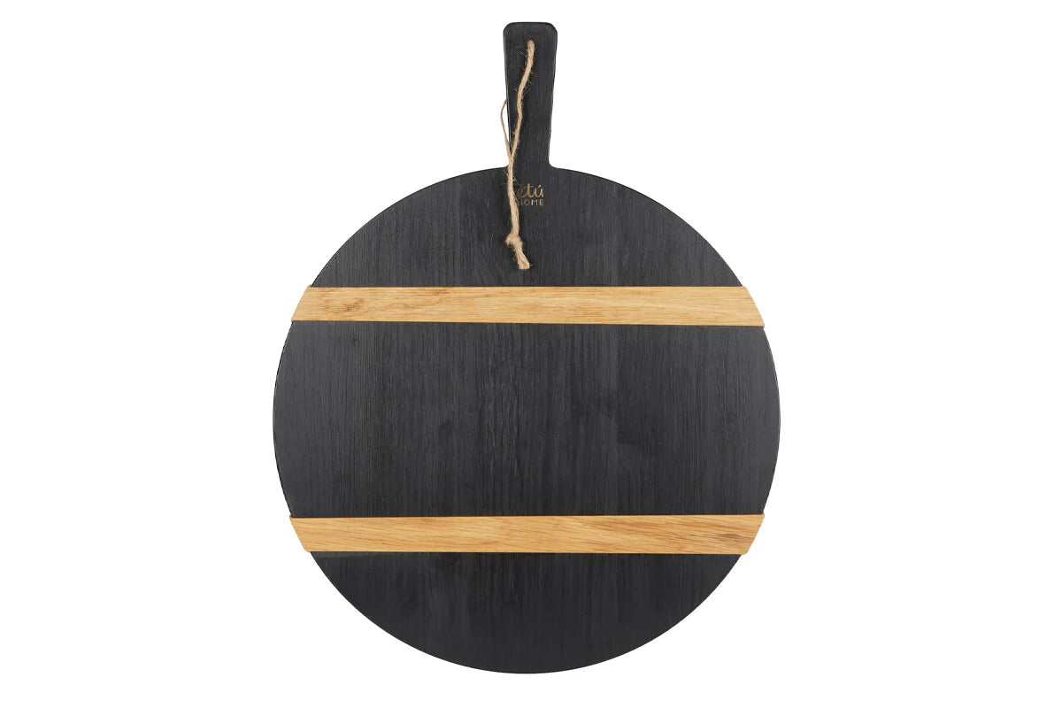 Black Round Mod Charcuterie Board, Medium