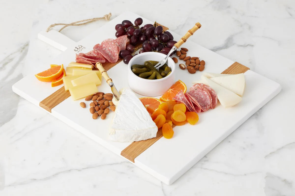 White Rectangle Mod Charcuterie Board, Medium