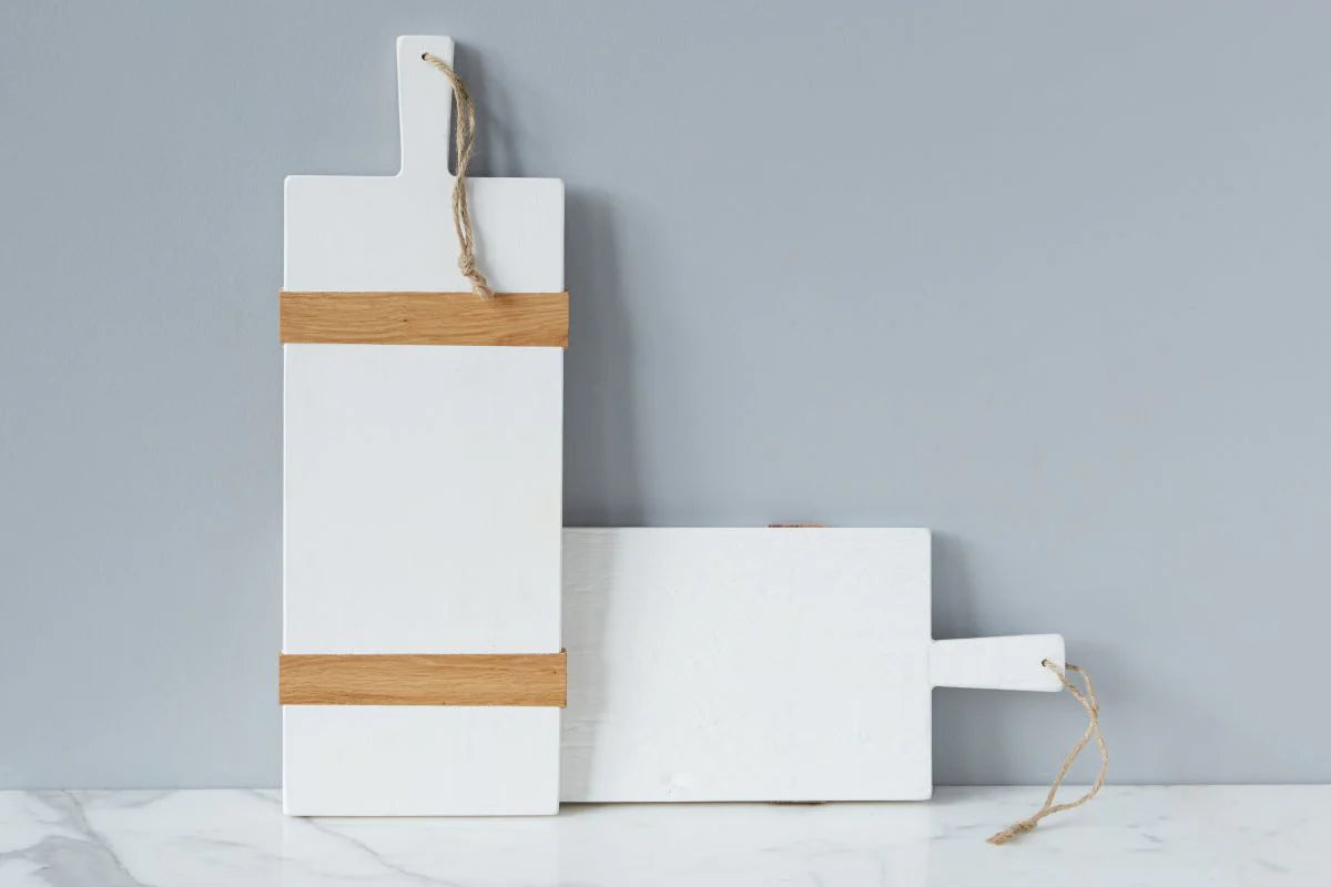 White Rectangle Mod Charcuterie Board, Small